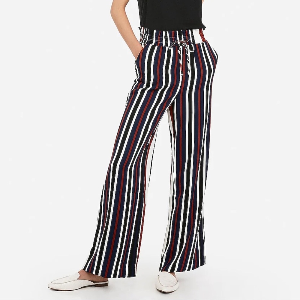 Express Striped Wide Leg Pants